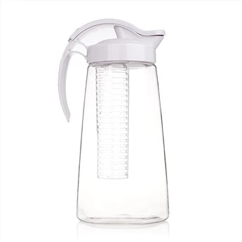 2.2 L Bpa नि: शुल्क Tritan बड़ी क्षमता प्लास्टिक पानी घड़े घर और कार्यालय उपयोग के लिए चाय की टोकरी के साथ